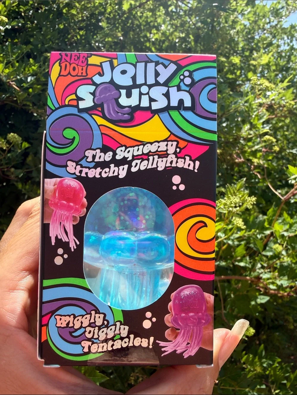 Needoh Jelly Squish Kids Blue Jellyfish Squishy